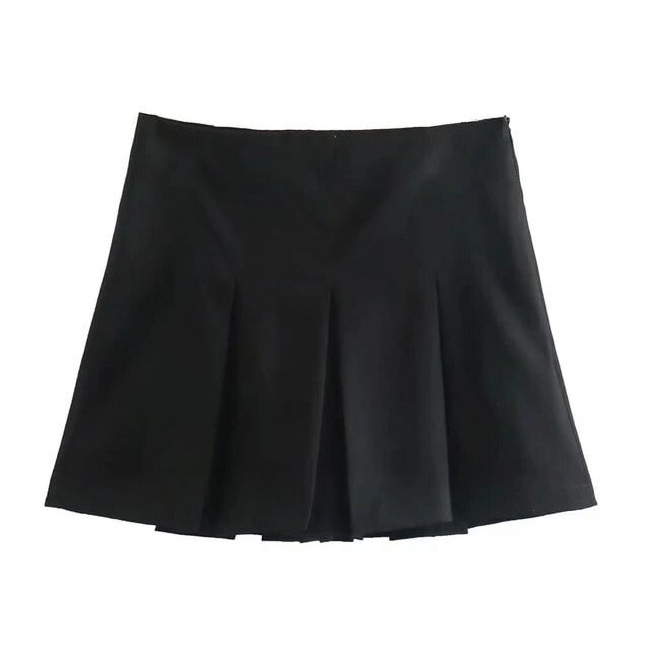 KONDALA Vintage Dark Grey Mini Skirts Women Ruffles Pleated KONDALA Vintage Dark Grey Mini Skirts Women Ruffles Pleated
