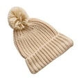 thumbnail image 1 of KONDYS Baby Winter Warm Hat Solid Knitted Pompom Hat Toddler Kids Boys Girls Crochet Hat Beaniess Cap Cute Lightweight Babys Caps, 1 of 4
