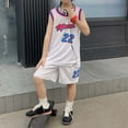 thumbnail image 1 of KONDYS Toddler Boy Outfits Child Basketball Suit Sleeveless T Shirt Shorts 2 Pieces Summer Clothing Set for 5-6Y, 1 of 4