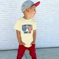 thumbnail image 1 of KONDYS Boys Stretch T Shirts 4Th Of July Independence Day Child Girls America Flag Shirts Patriotic Clothes Basic Tees Casual Tops for 3-4 Years, 1 of 6