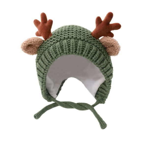 KONDYS Cute Kids Baby Girls Boys Woolen Hat Lovely Antler Knitted Cap Earmuffs Hat Children Cute Lightweight Kids Hats
