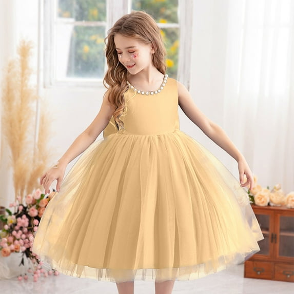 KONDYS Girls Dresses For Everyday Wear Dress For Girls Children Wedding Dress Flower Girl Dress Piano Performance Skirt Beautiful Casual Girl's Sundress