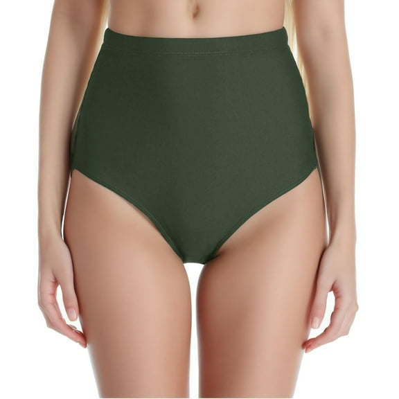 KONDYS High Waisted Bikini Swimsuit Bottom for Women Tummy Control Bathing Suit Bottoms Swim Bottom Swimwear
