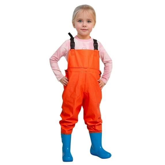 KONDYS Kids Boys Girls Chest Waders Youth Fishing Waders For Toddler Children Water Proof Hunt & Fishing Waders With Boots Cozy Cute Girls Bodysuits