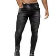 thumbnail image 1 of KONDYS Men Jeans Skinny Stretch Denim Pants Tapered Jeans Pants Trousers Versatile Bottoms, 1 of 3