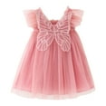 thumbnail image 1 of KONDYS Toddler Girls Fly Sleeve Butterfly With Wing Tulle Holiday Party Dress Dance Party Dresses Clothes Beautiful Casual Girl's Sundress, 1 of 7