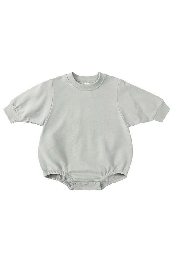 Toddler Solid Color Color Outfits Girls Boys Sweatshirt Tops Romper Cute Clothes Cute Variety Bodysuits For Baby