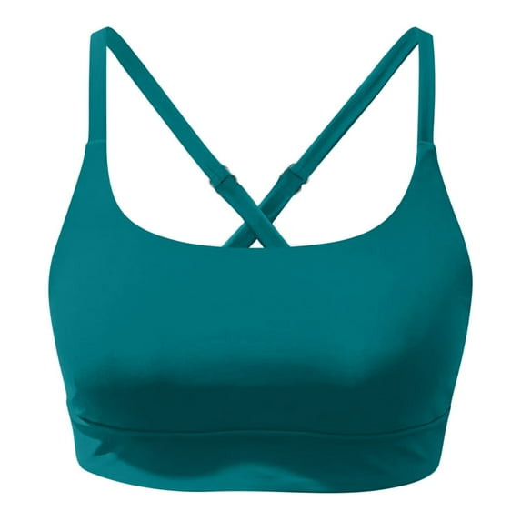 KONDYS Women Bikini Top Push Up Bathing Suit Cross Back Solid Color Top Padded Swim Bra Swimsuits Top