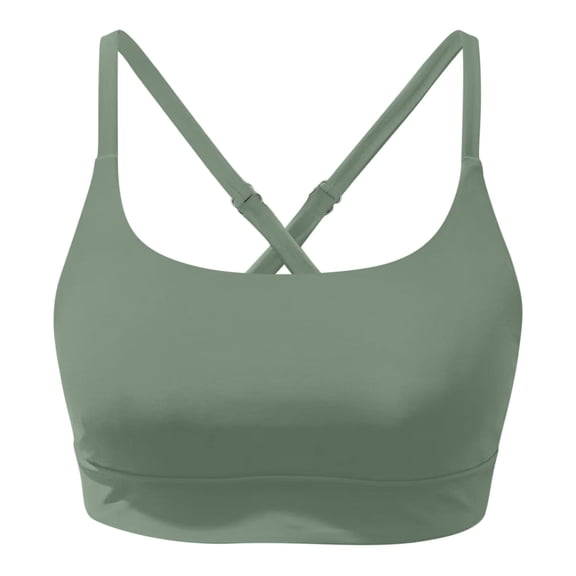 KONDYS Women Bikini Top Push Up Bathing Suit Cross Back Solid Color Top Padded Swim Bra Swimsuits Top