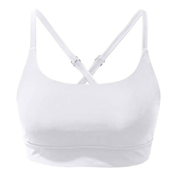 KONDYS Women Bikini Top Push Up Bathing Suit Cross Back Solid Color Top Padded Swim Bra Swimsuits Top