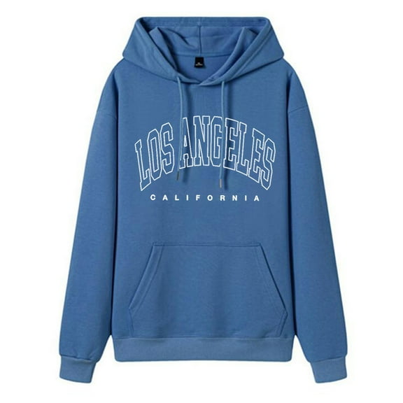 KONDYS Women Casual Fashion Letter Print Hoodie Graphic Drawstring Pullover Preppy Sweatshirt Lightweight Sweatshirts Fall Clothes for Women Tops