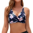 thumbnail image 1 of KONDYS Women Full Coverage Bikini Top No Bottom Push Up Swimsuits Top Sport Bra Bathing Suits Tops Stylish Breathable Women's Beachwear, 1 of 5