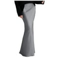 thumbnail image 1 of KONDYS Women Spring Summer Skirt 2025 Silk Elegant High Waist Party Wedding Hem Satin Maxi Skirts Cozy Distinctive Women's Skirt, 1 of 5
