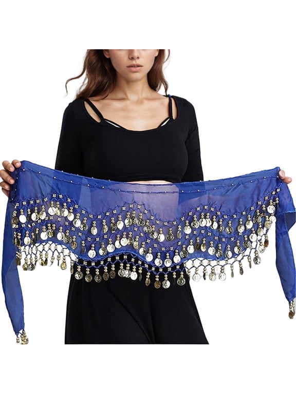 Women's Belly Dance Hip Scarf Belly Dance Hip Scarf Belly Dance Chiffon Hip Scarf With 98 Beautiful Casual Women's Skirt
