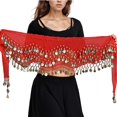 thumbnail image 1 of KONDYS Women's Belly Dance Hip Scarf Belly Dance Hip Scarf Belly Dance Chiffon Hip Scarf With 98 Comfortable Casual Women's Skirt, 1 of 4