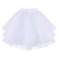 thumbnail image 1 of KONDYS Women's Solid Color Layered Tulle Petticoat Lady's Princess Tutu Tulle Skirt Underskirt Cozy Distinctive Women's Skirt, 1 of 7