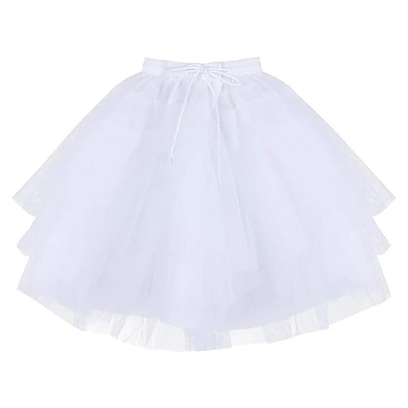 KONDYS Women's Solid Color Layered Tulle Petticoat Lady's Princess Tutu Tulle Skirt Underskirt Cozy Distinctive Women's Skirt