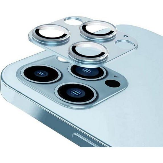 KONEE Camera Lens Protector Compatible with iPhone 13 Pro/ 13 Pro Max, 9H Tempered Glass Screen Protector, Metal Protective Lens Cover for iPhone 13 Pro/ iPhone 13 Pro Max - Blue