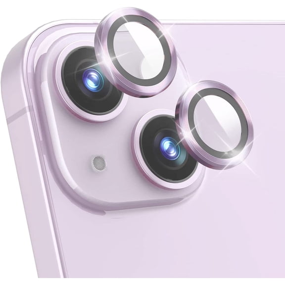 KONEE Camera Lens Protector Compatible with iphone 14/ 14 Plus, Anti Scratch Tempered Glass Camera Screen Protector, Individual Lens Cover for iPhone 14 / iPhone 14 Plus - Purple