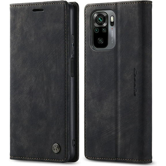 KONEE Case Compatible with Samsung Galaxy A52 5G/ A52 4G/ A52s 5G PU Leather Wallet with Card Slots Retro Luxury Shockproof Protective Case Cover for Samsung Galaxy A52 5G/ A52 4G/ A52s - Black