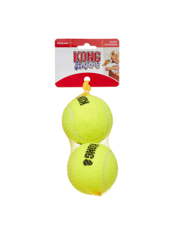 KONG AirDog Squeakair Ball Pack Dog Toy, Large, 2 Ct