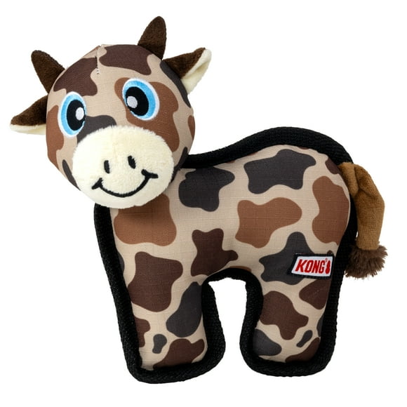 KONG Ballistic Cow Squeaker Dog Toy, Medium, for Dogs Between 15-35 lbs