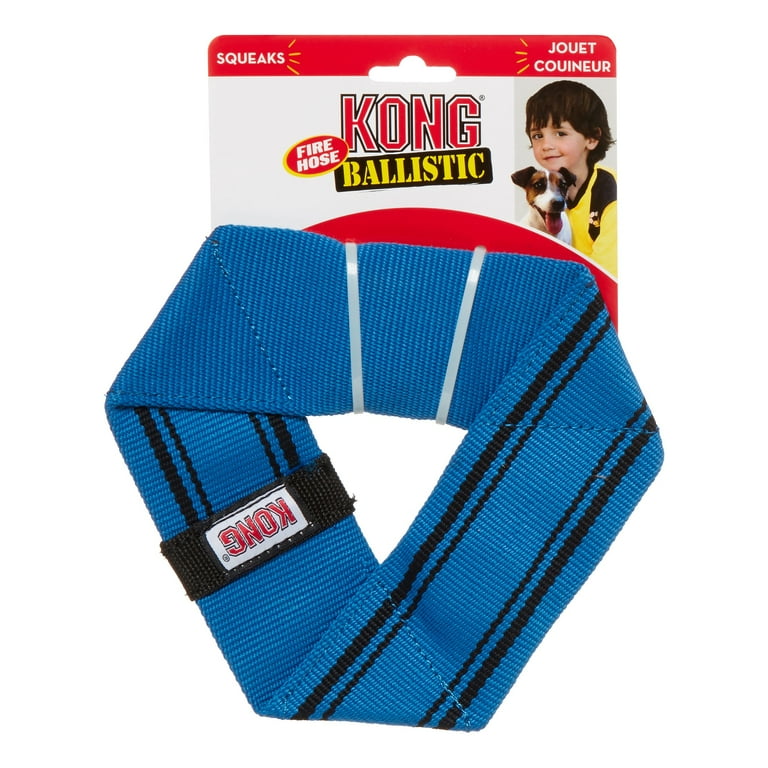KONG Ballistic Triangle Fire Hose Dog Toy Assorted Medium