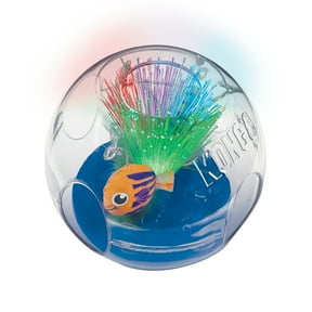 KONG Bat-A-Bout Glow, Fiber Optic Aquarium Cat Toy, with Premium North American Catnip