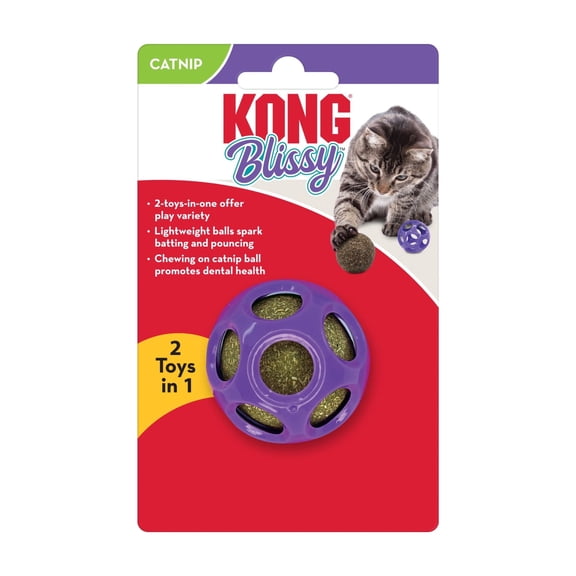 KONG 2-in-1 Blissy Moon Ball Cat Toy with Premium North American Catnip