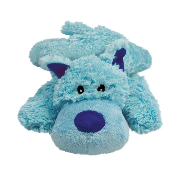 KONG® Cozie™ Plush Dog Toy with Squeaker, Baily the Blue Dog, Medium