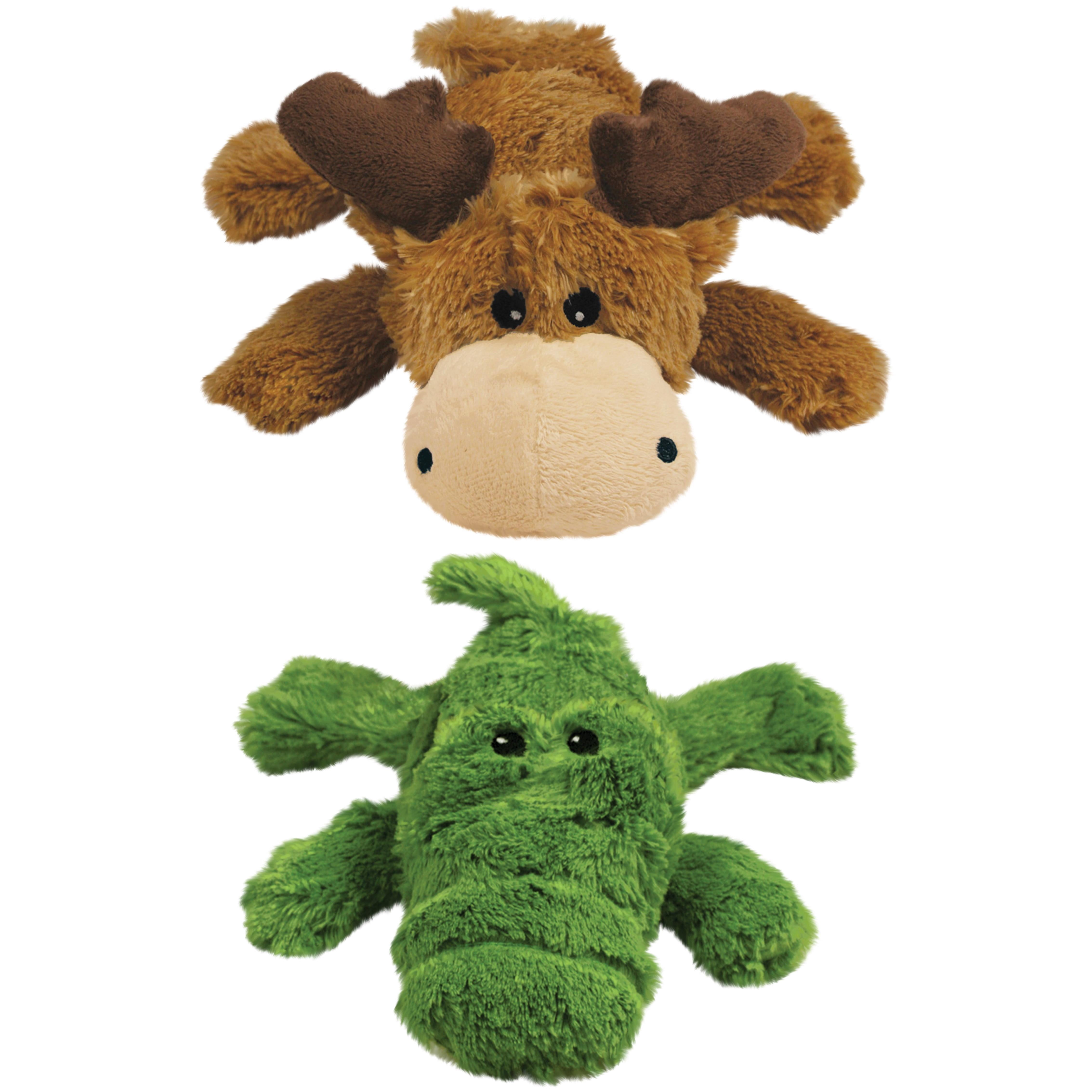 KONG Cozie™ Kit, includes Marvin the Moose, Baily the Blue Dog, and Ali the Alligator – Soft Plush Toys for Medium Dogs