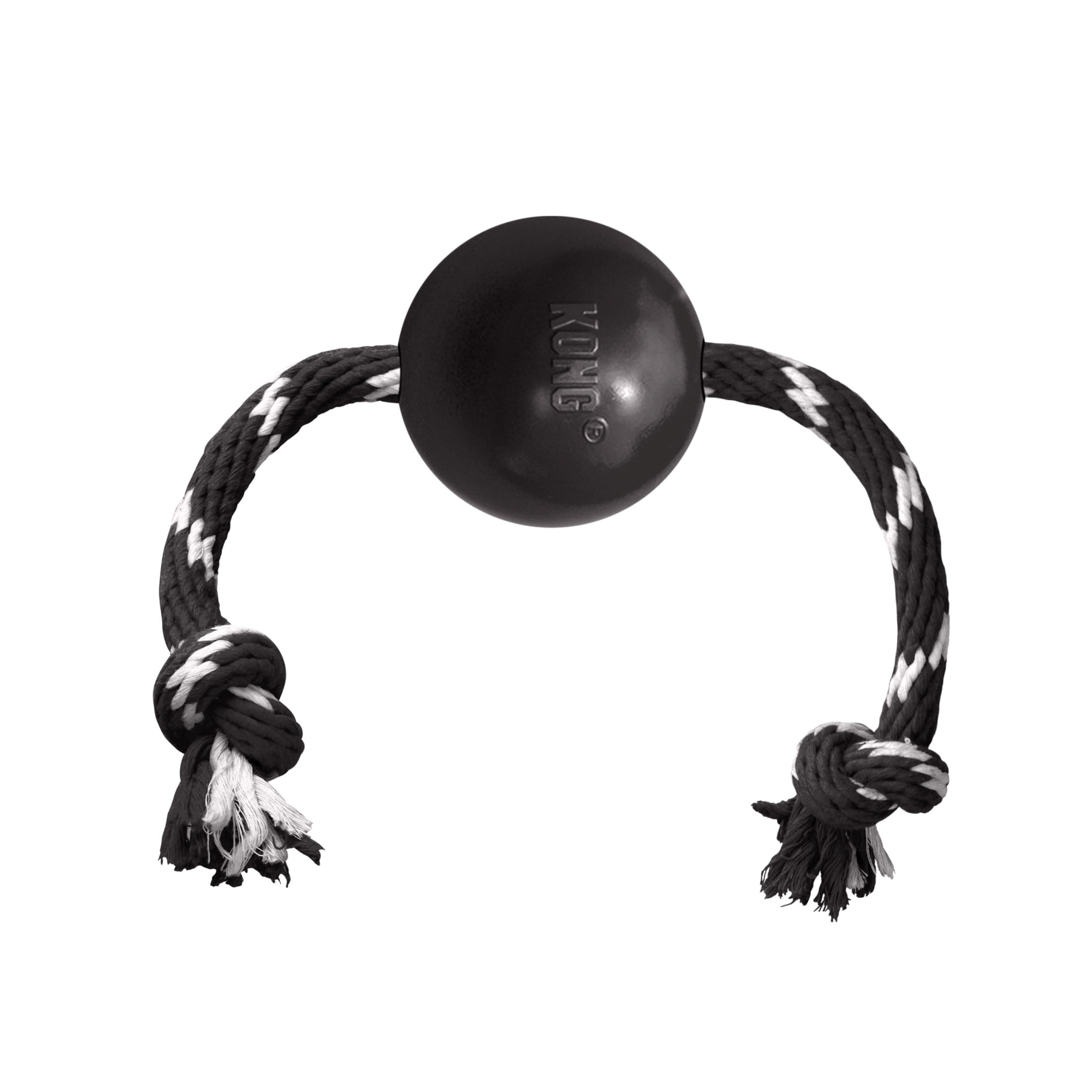 KONG® Extreme Ball with Rope Durable Dog Toy, Large, for Dogs Between 30-65 lbs