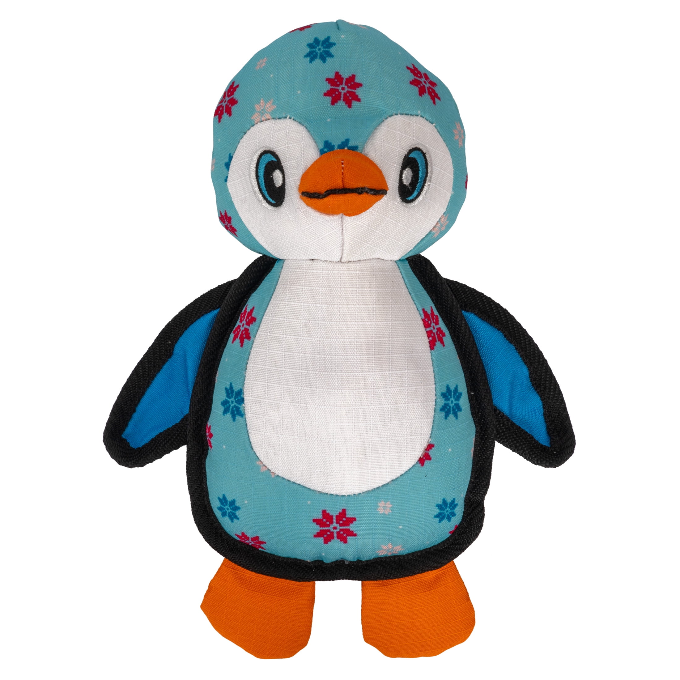 KONG® Holiday Ballistic® Penguin Squeaker Dog Toy, Blue, Medium