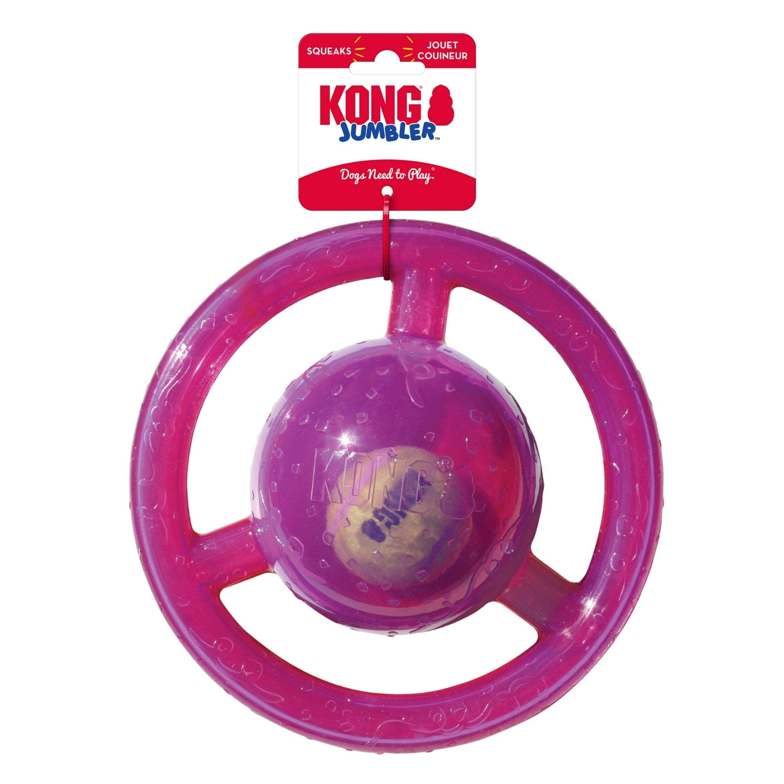 KONG Jumbler Disc Dog Toy, Assorted Colors, Large/X-Large