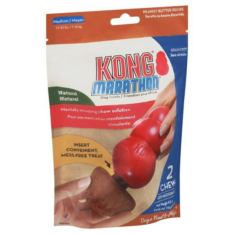 KONG kong - classic dog toys with easy treat peanut butter dog