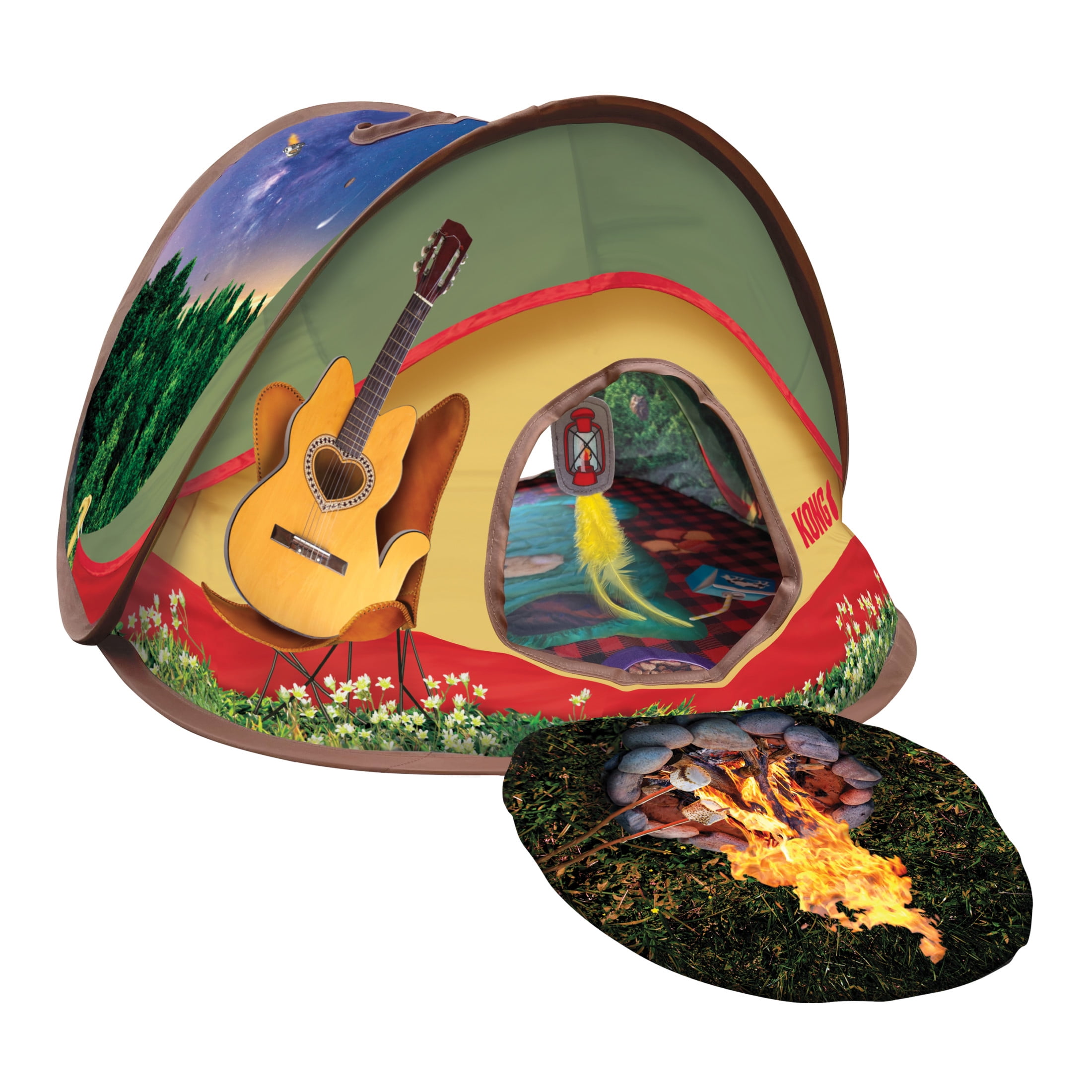 KONG Play Spaces Glamping Tent, Foldable Cat Toy
