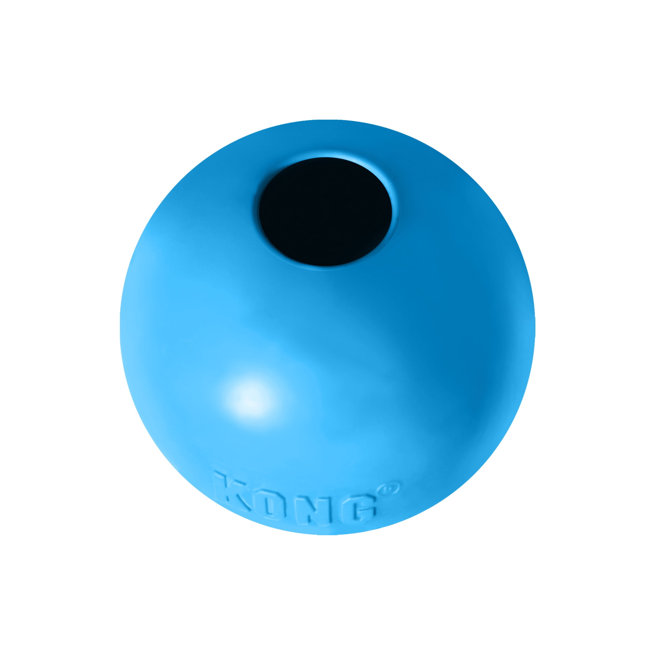 KONG® Puppy Puncture Resistant Ball with Hole, Blue, Medium/Large for Beginner Chewers