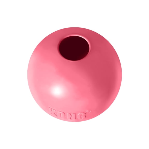 KONG® Puppy Puncture Resistant Ball with Hole, Pink, Small for Beginner Chewers