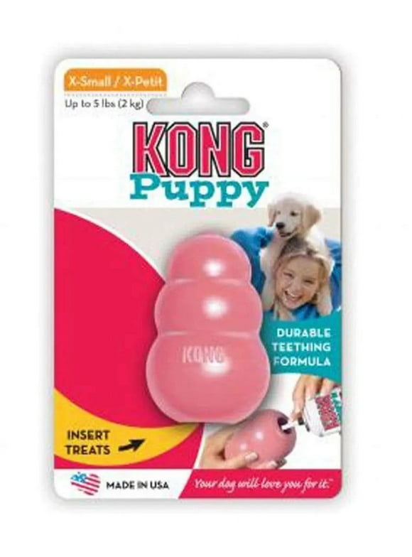 KONG Puppy Dog Rubber Chew Toy, Blue