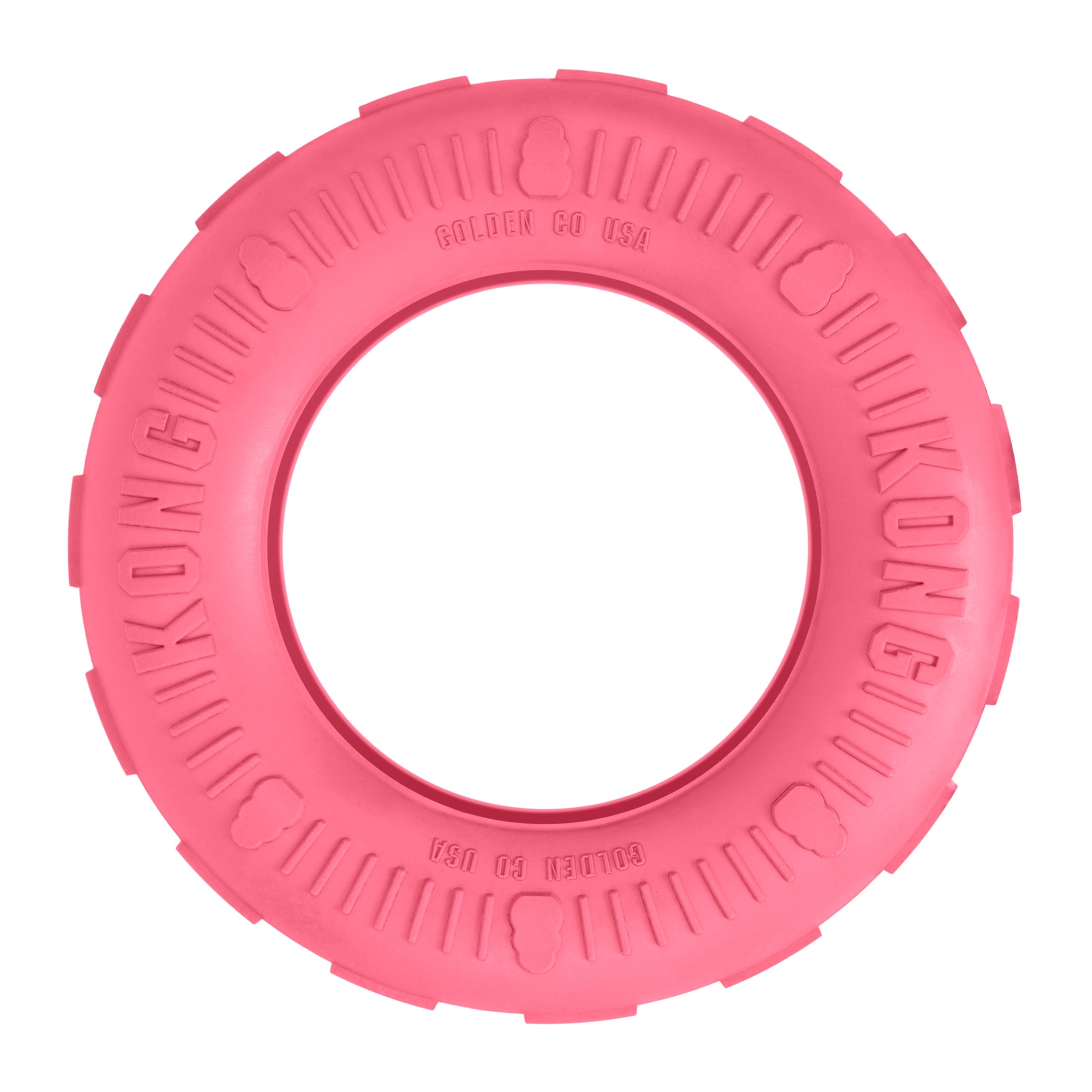 KONG® Puppy Tire Durable Dog Toy, Pink, Small for Beginner Chewers