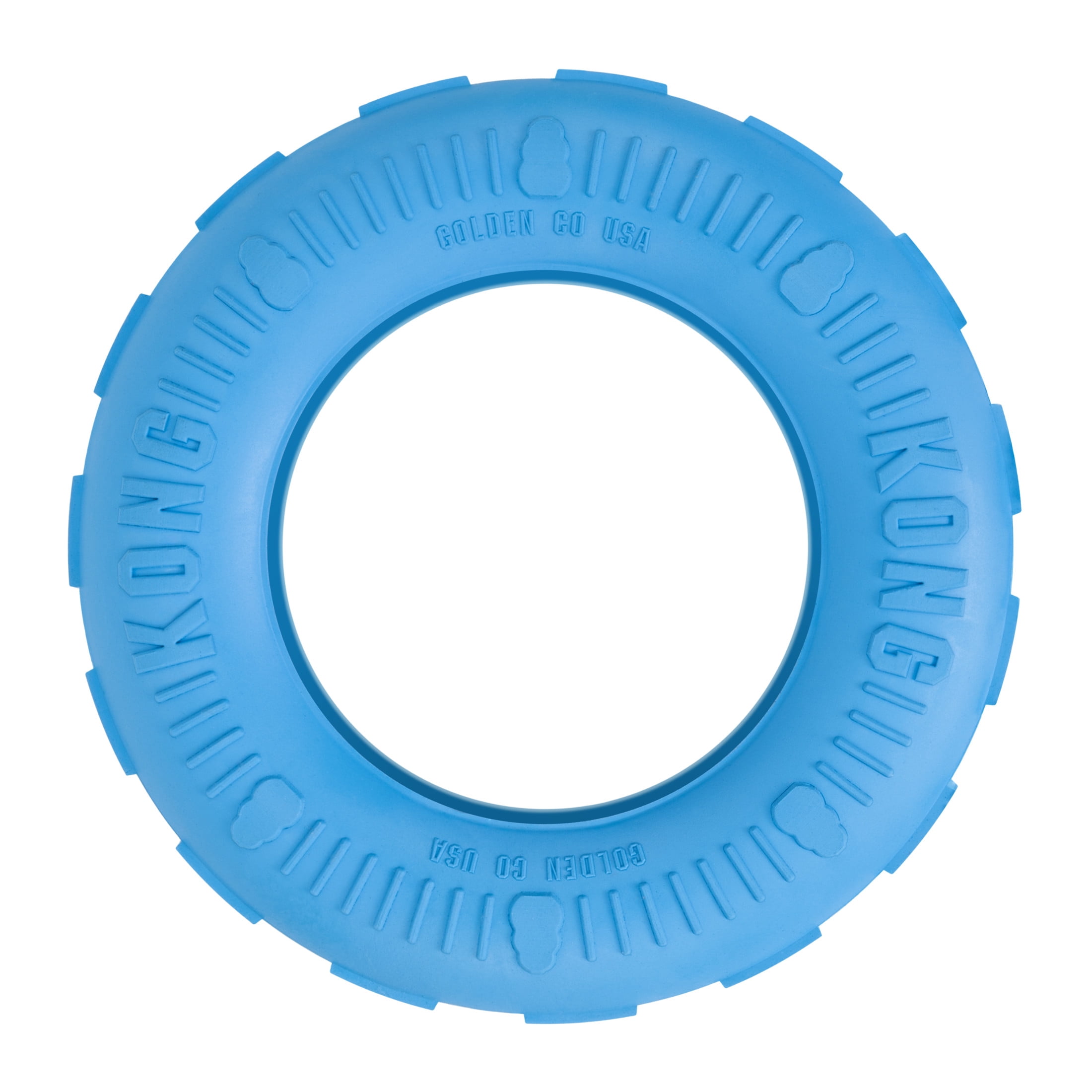 KONG® Puppy Tire Durable Dog Toy, Blue, Small for Beginner Chewers