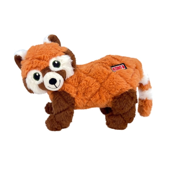 KONG® Scampers Squeaker Plush Dog Toy, Red Panda, Medium