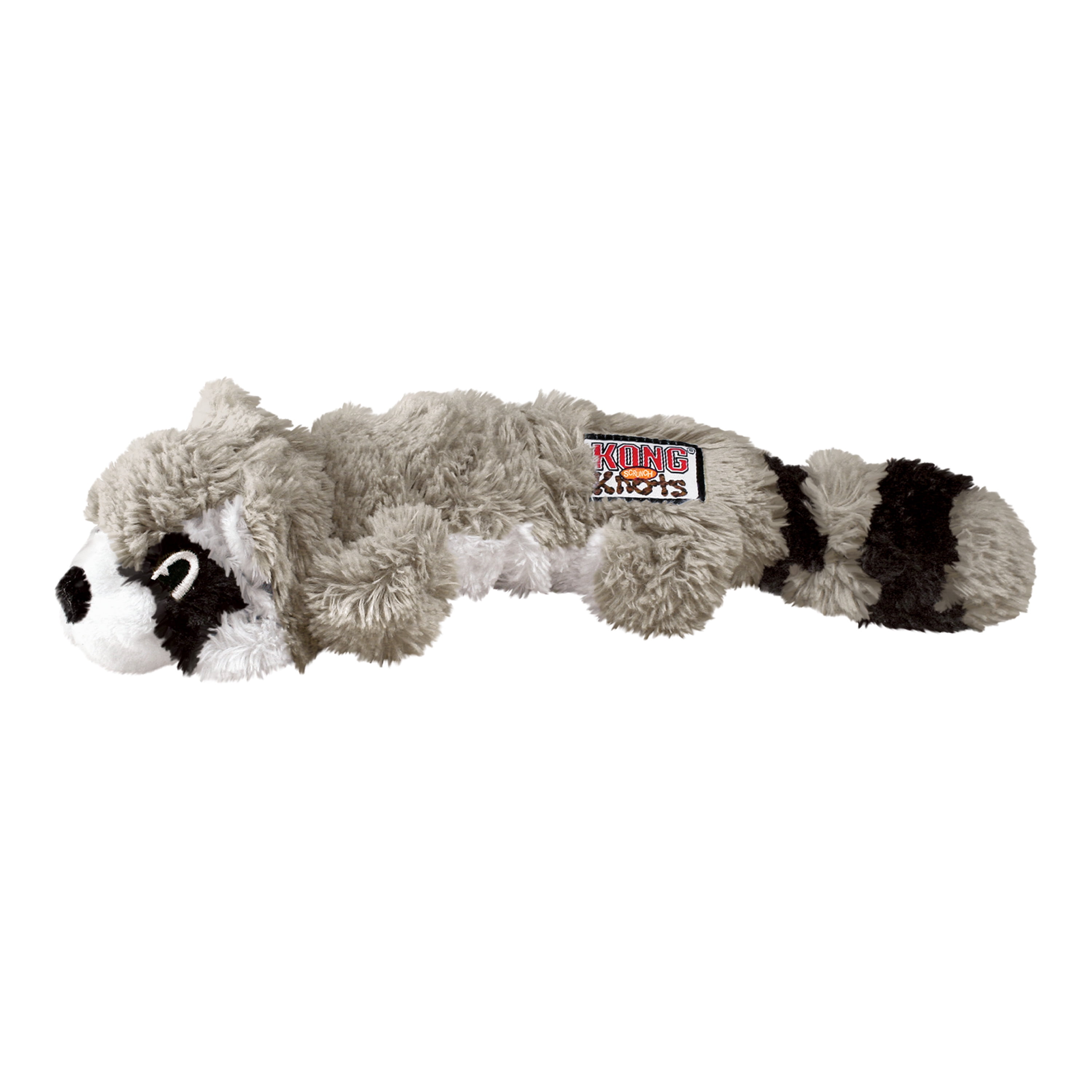 KONG® Scrunch Knots Stuffing Free Dog Toy, Racoon, Medium/Large