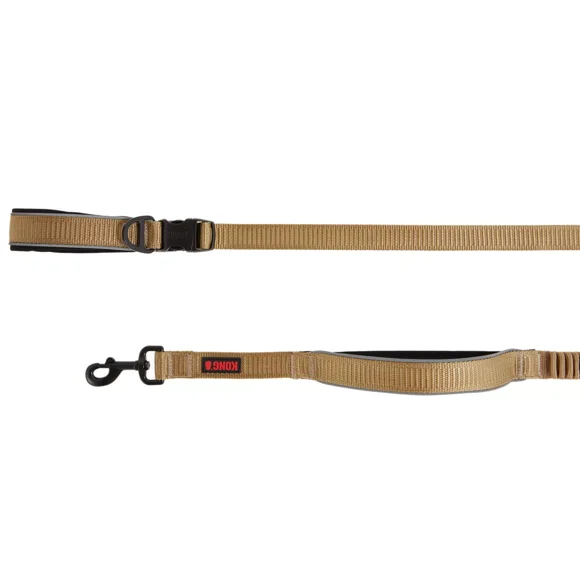 KONG® Shock Absorbing Hands-Free Dog Leash - 6-Ft Multi-Use Leash for Comfortable Walking, Bungee Shock Absorption, and Hands-Free Convenience - Perfect for Active Dogs
