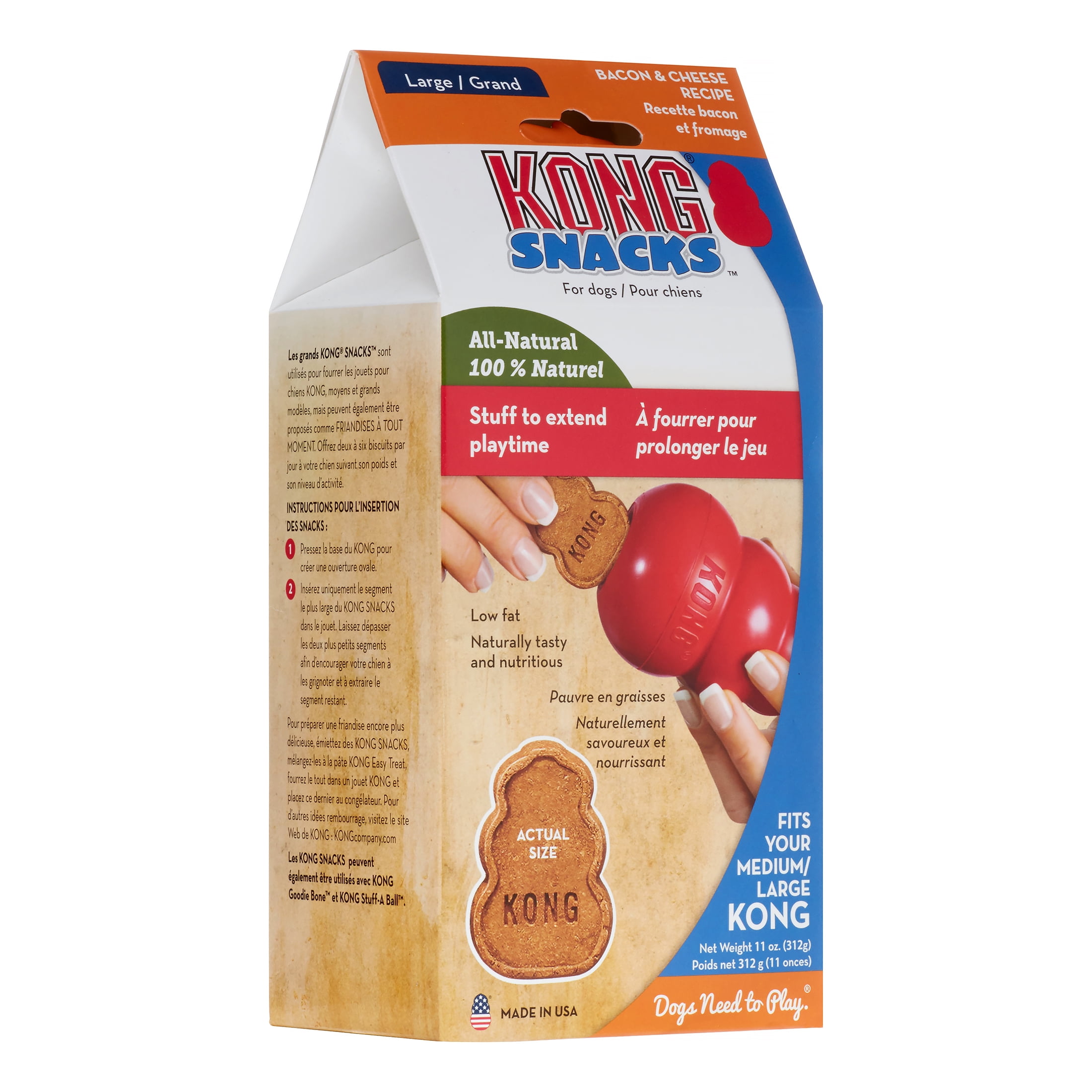 KONG Large Bacon Cheese All Natural Dry Dog Treats 11 Oz. Walmart