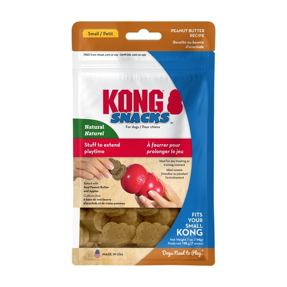 KONG® Snacks Natural Dog Treats, Peanut Butter, Small