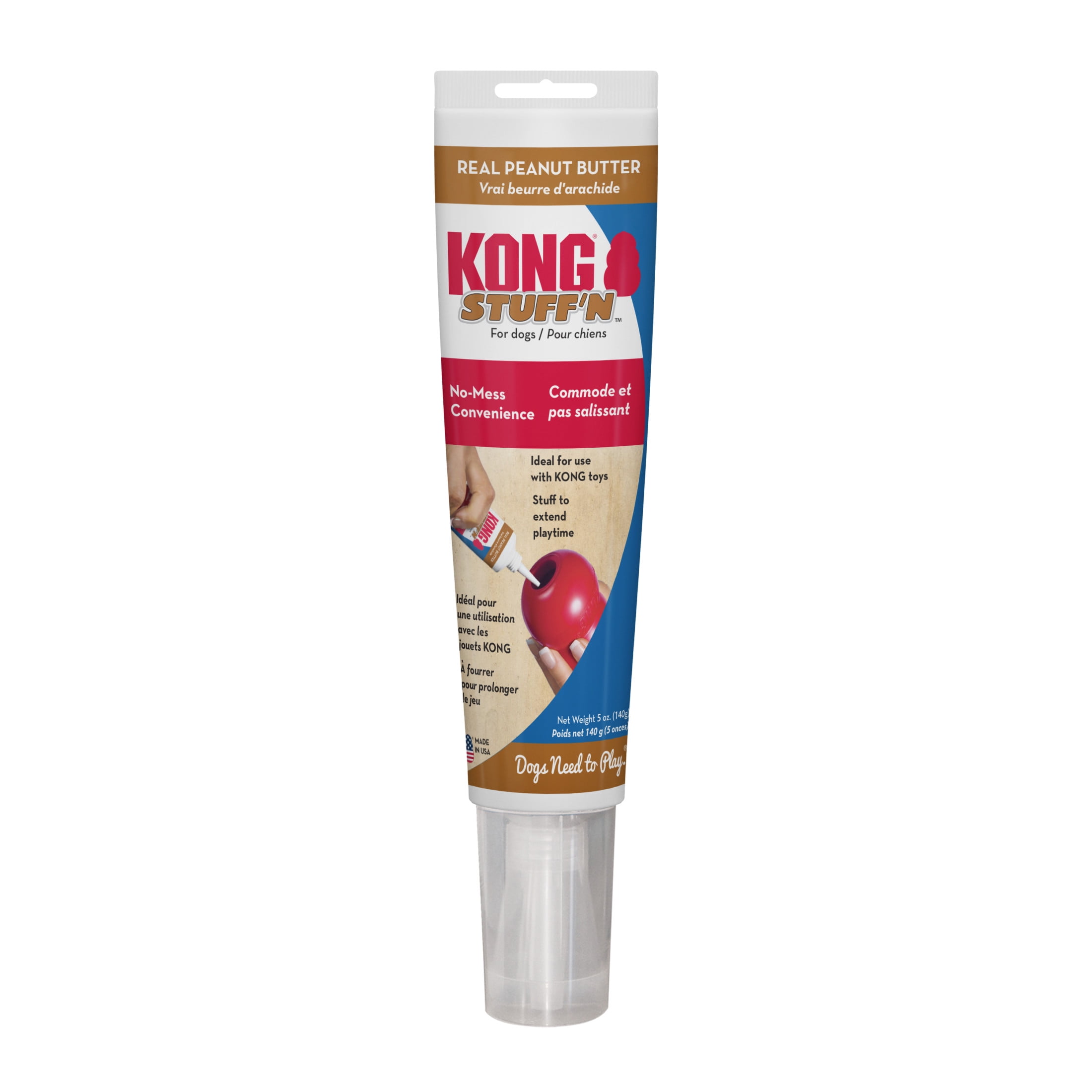 KONG® Stuff'N™ Dog Treat, No Mess Lickable Reward, Real Peanut Butter, 5 oz