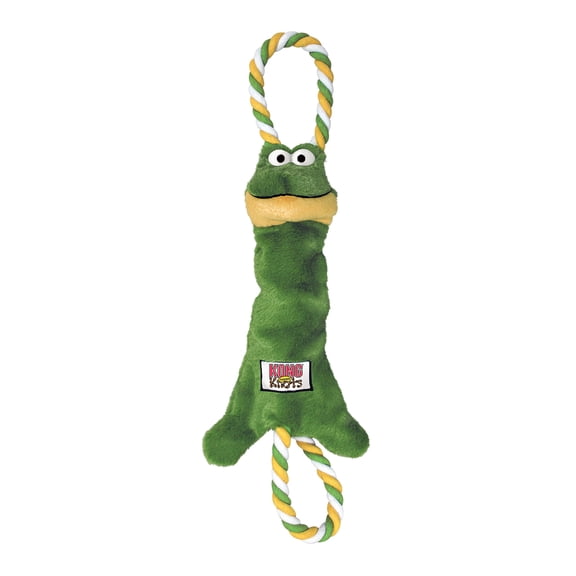 KONG® Tugger Knots Interactive Tug and Shake Dog Toy, Frog, Medium/Large