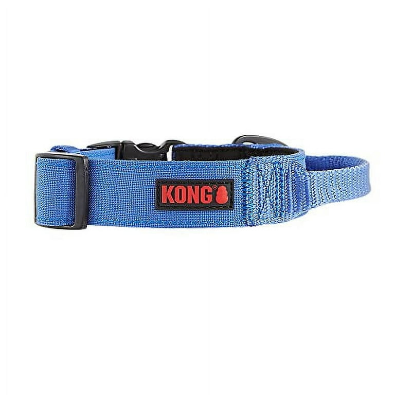 KONG Ultra Durable Padded Comfort Handle Dog Collar Medium Blue Walmart