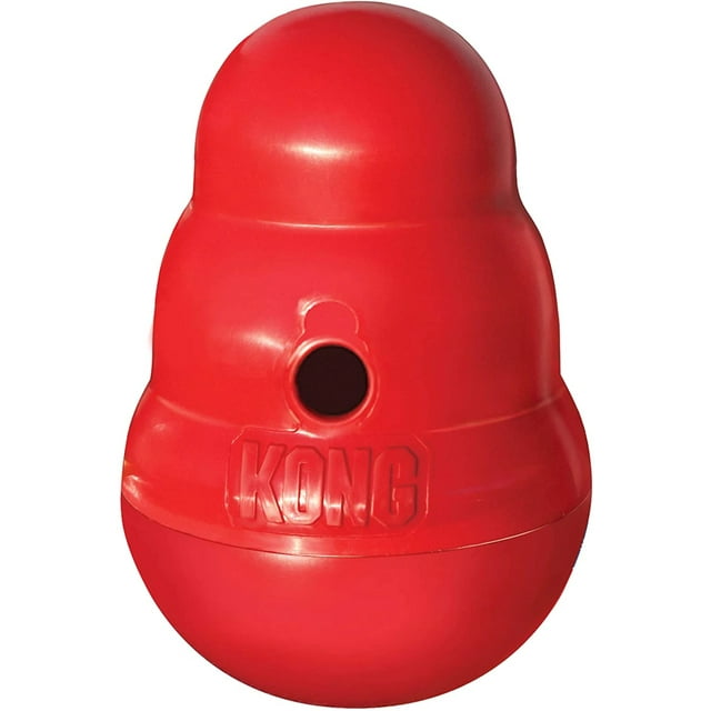 KONG Wobbler Food and Treat Dispenser Dog Toy Red